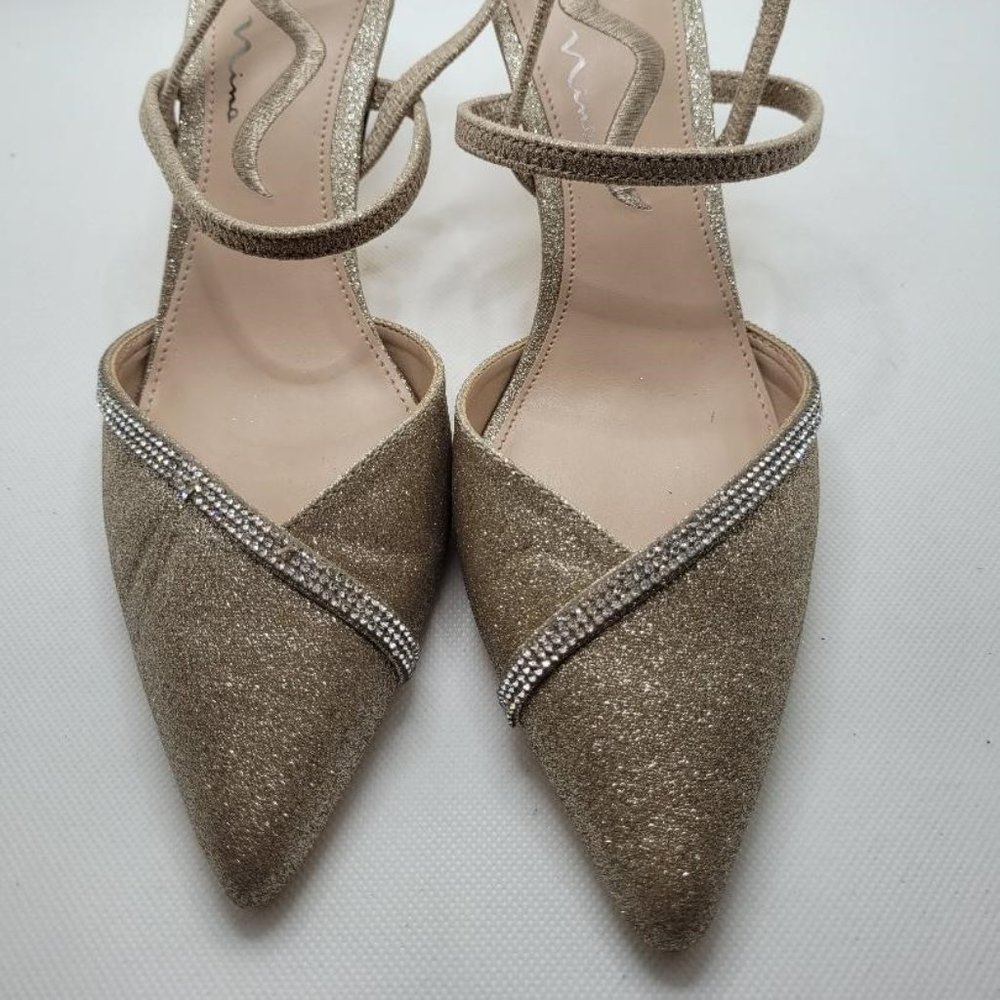 New N by Nina Beckie-YG, Heel, Women's, Size 7.5M Gold